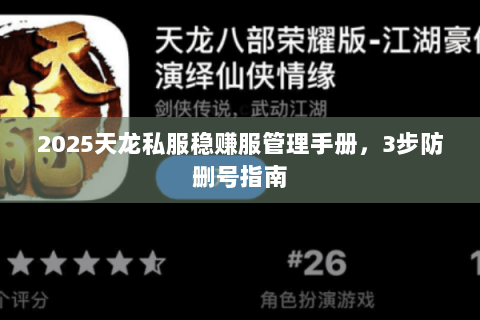 2025天龙私服稳赚服管理手册，3步防删号指南