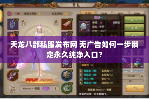天龙八部私服发布网 无广告如何一步锁定永久纯净入口？