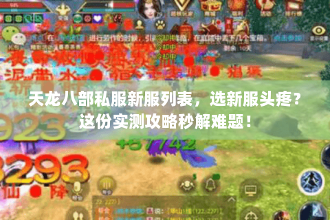 天龙八部私服新服列表，选新服头疼？这份实测攻略秒解难题！