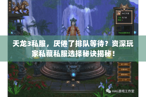 天龙3私服，厌倦了排队等待？资深玩家私藏私服选择秘诀揭秘！