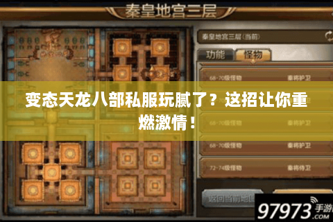变态天龙八部私服玩腻了？这招让你重燃激情！