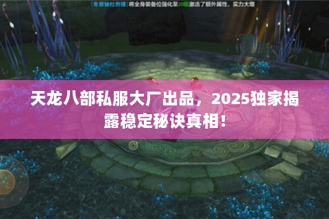 天龙八部私服大厂出品，2025独家揭露稳定秘诀真相！